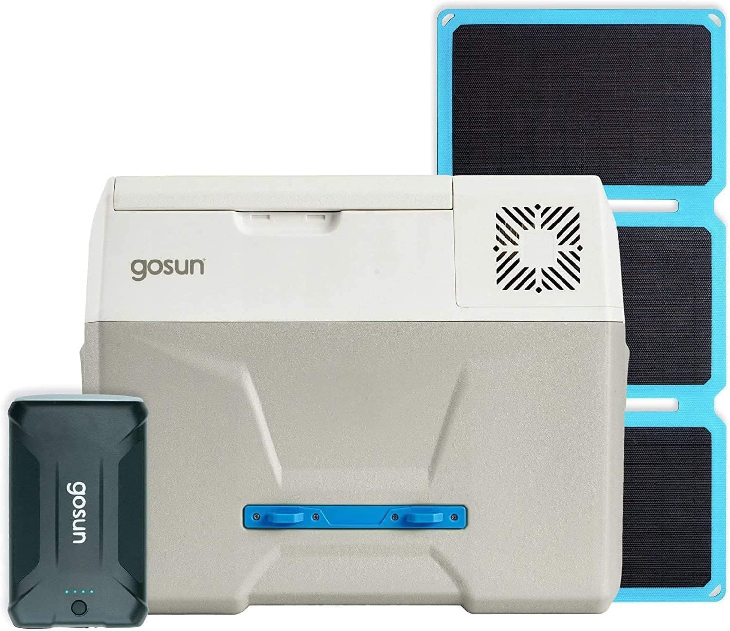 GOSUN Chill Solar Cooler & Solar Panel 30+ | Iceless Solar Powered Cooler With Wheels - 12 Volt Refrigerator Ice Chest With Portable Battery | 12v Beach Cooler & Solar Camping Equipment & Solar Panels