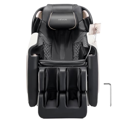 VEVOR Massage Chair, 4D Full Body Zero Gravity Recliner with SL Track, Yoga Stretch, AI Voice Control, Heat, Foot Roller, Retractable Pedal, 36 Airbags, LCD, Armrest Controls, Rolling Base