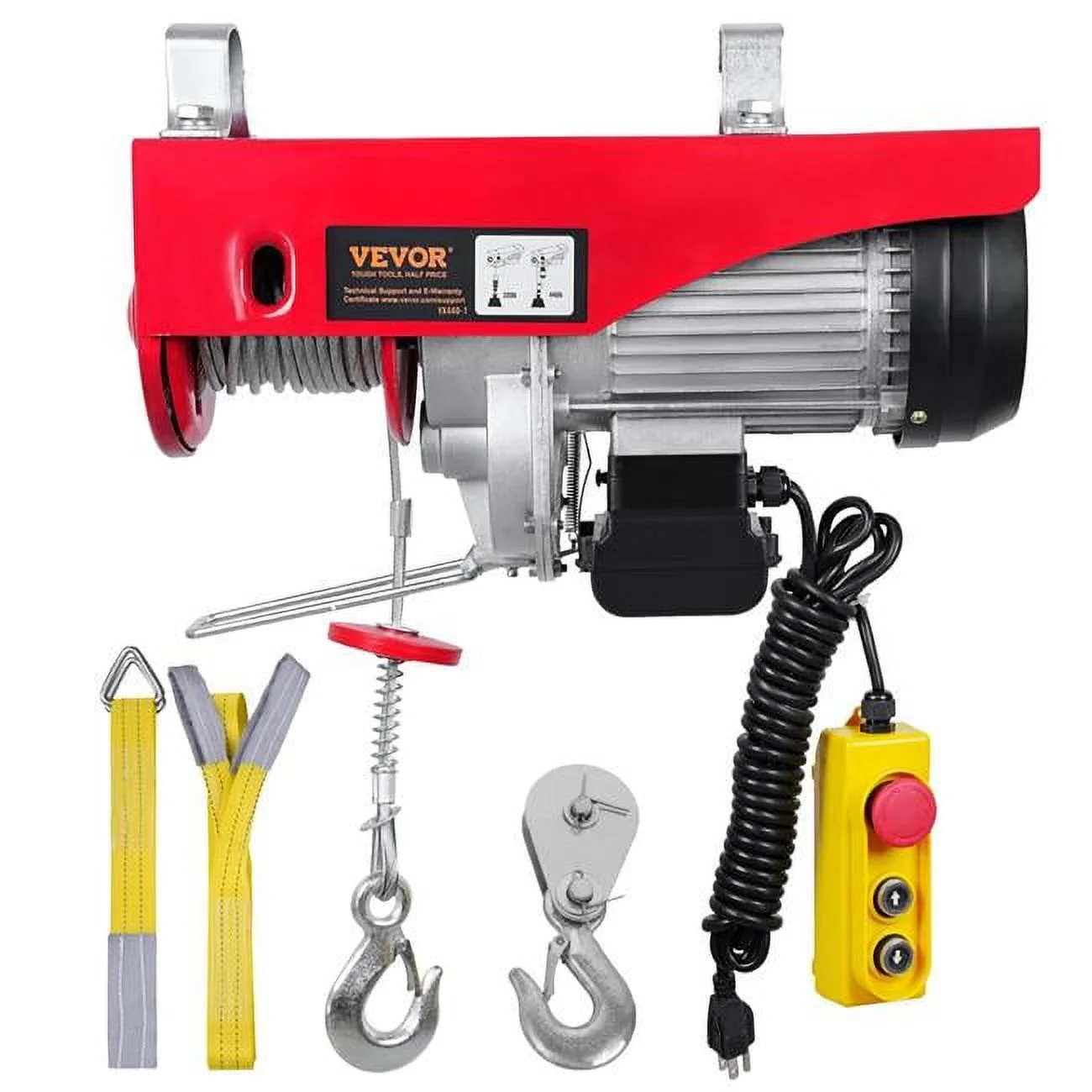 Vevor DDGSSHLYXYKKYO1SOV1 440 lbs Electric Hoist with 14 ft. Wired Remote Control - Curated Treasures Market