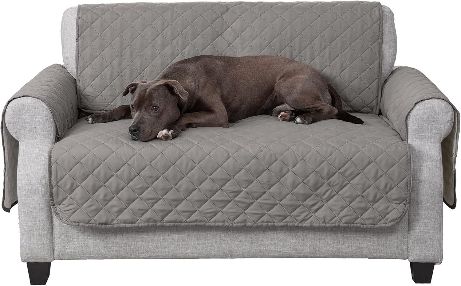 Furhaven Furniture Cover for Dogs and Cats - Water-Resistant Reversible Two-Tone Living Room Furniture Protector, Washable, Espresso and Clay, X-Large Sofa