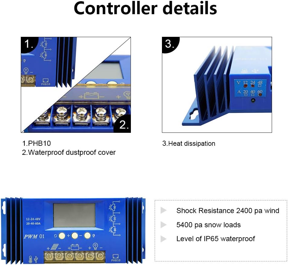 ECO-WORTHY 400 Watt 24 Volt Solar Panel Kit Off Grid with 4pcs 100W Solar Panels + 60A Charge Controller + Accessories Needed for RV, Cabins, Caravan, Shed，etc