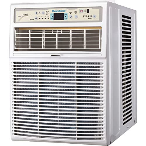 Keystone Slider Casement Window-Wall Air Conditioner and Dehumidifier with 4-Way Air Direction Control