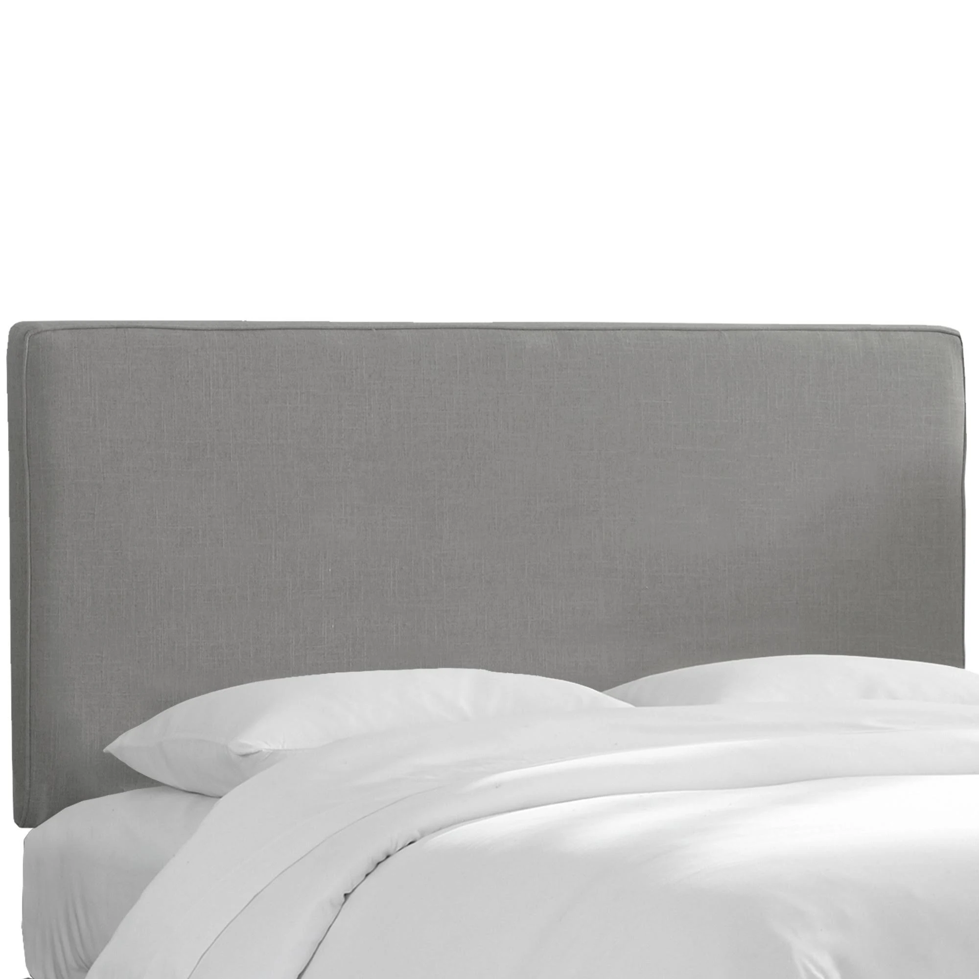 California King Harper Box Seam Headboard Gray Linen - Cloth u0026 Co.