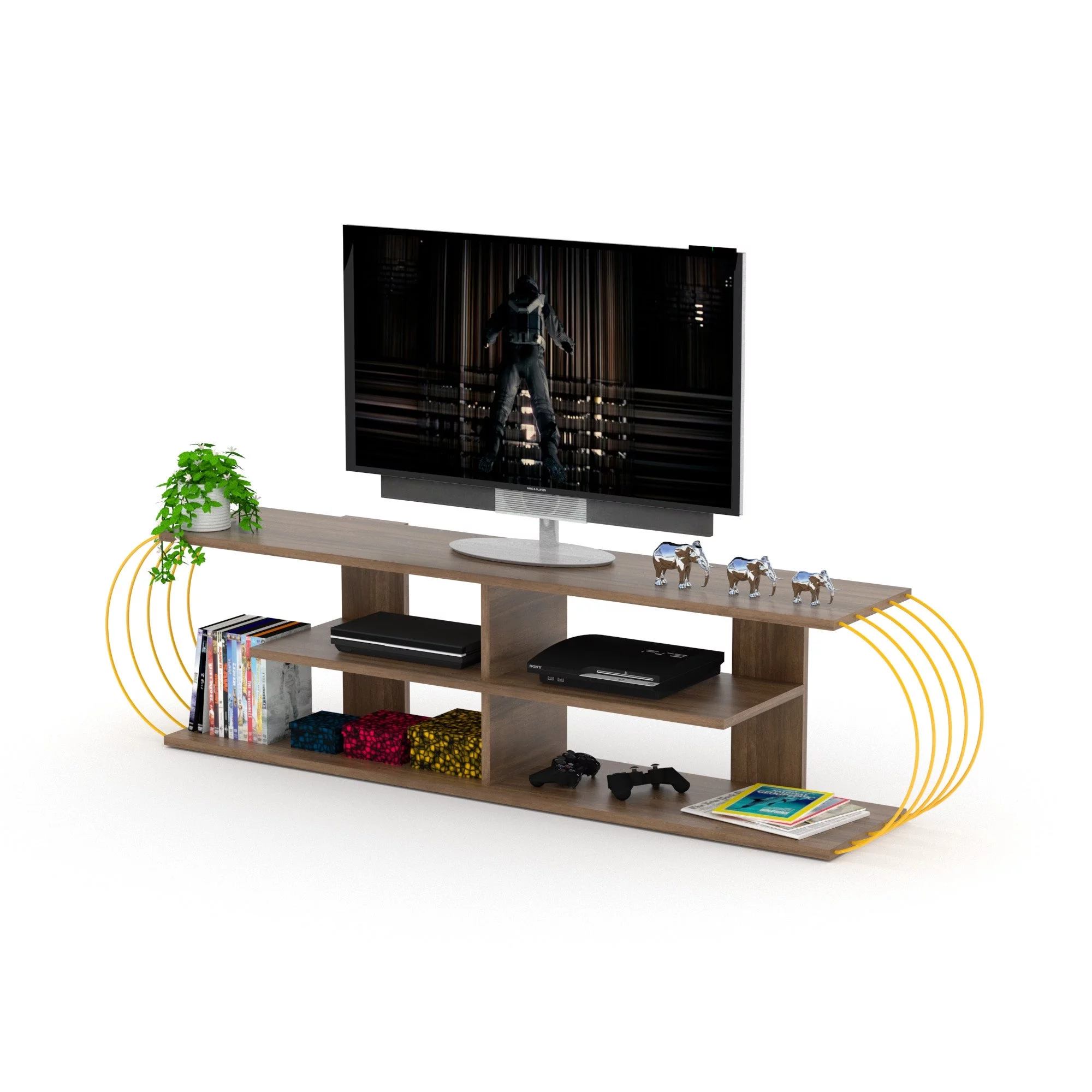 SavaHome Cassiopeia TV Unit White-Chrome