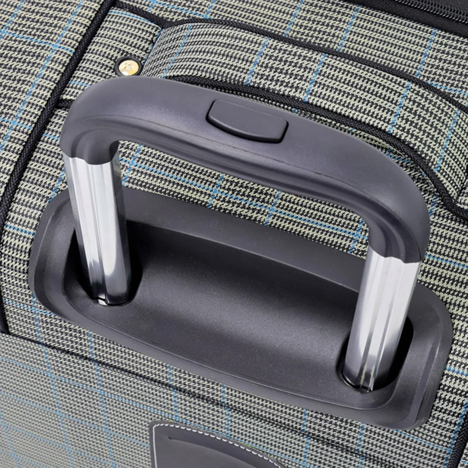 London Fog Knightsbridge II 25x22 Expandable Spinner (Grey Sapphire Plaid)