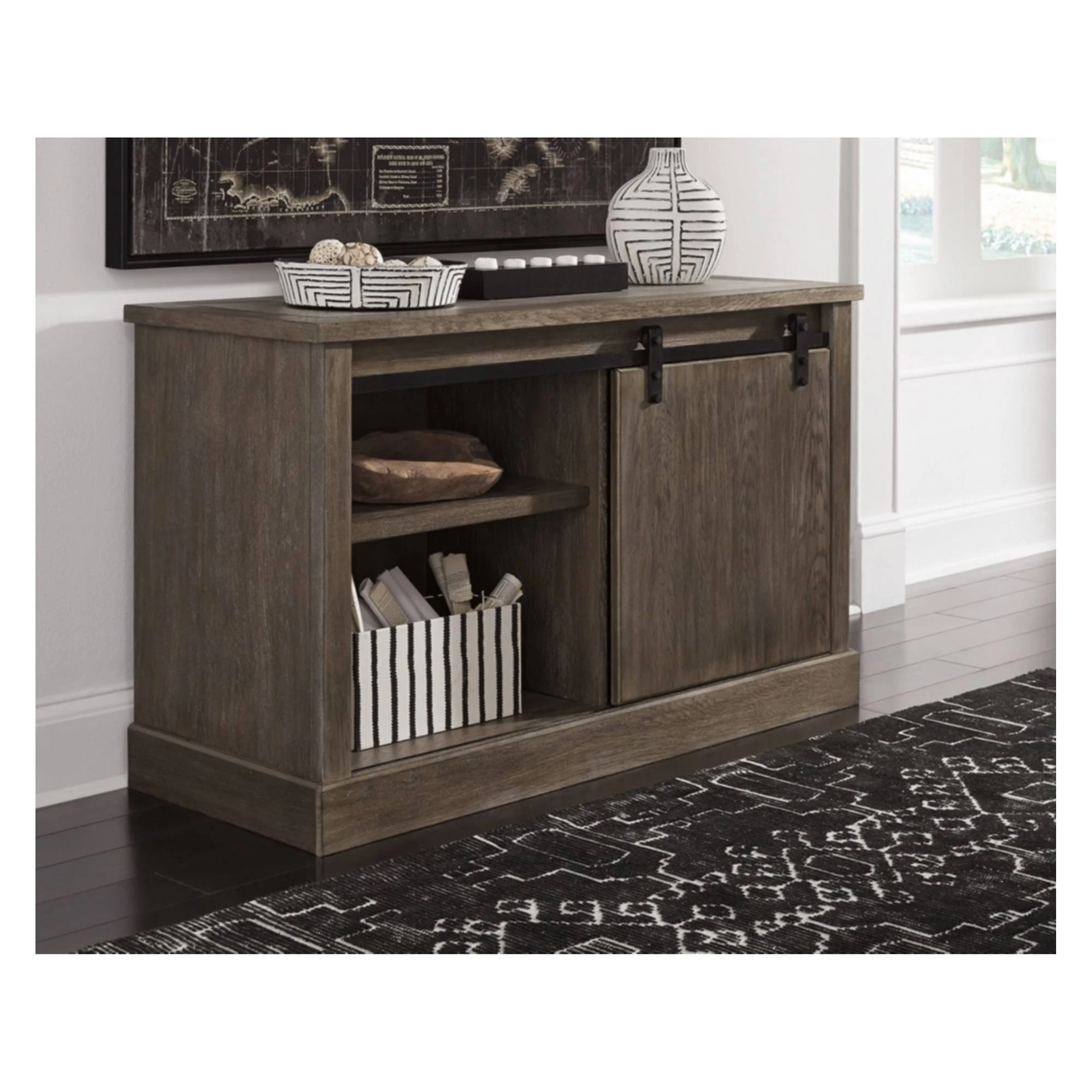 Ashley Luxenford Large Credenza in GRAYISH Brown