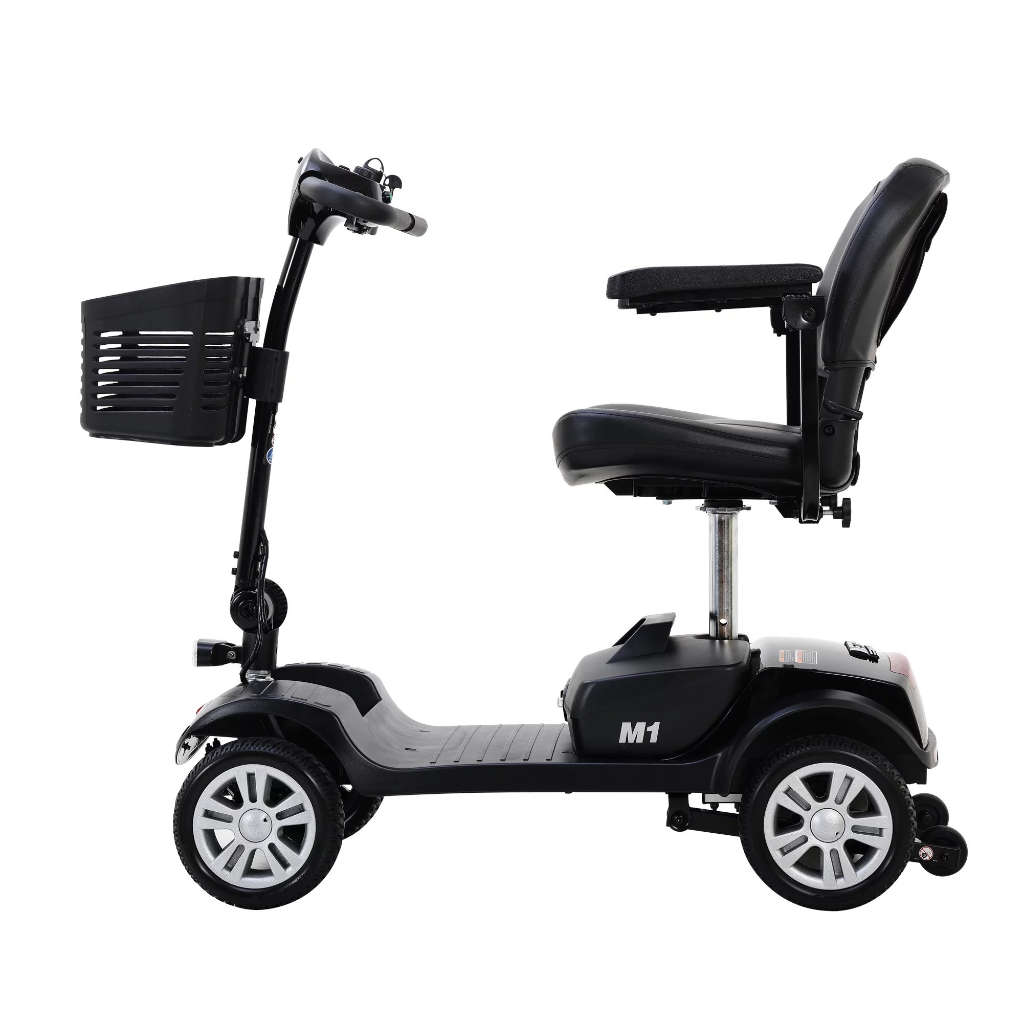Travel Mobility Scooter, Heavy Duty Electric Scooters with 4 Anti-Tip Wheels, Compact Lightweight Mobility Scooters for Senior Adults Elderly, Foldable Mobility Scooter, Holds 300lbs, Purple