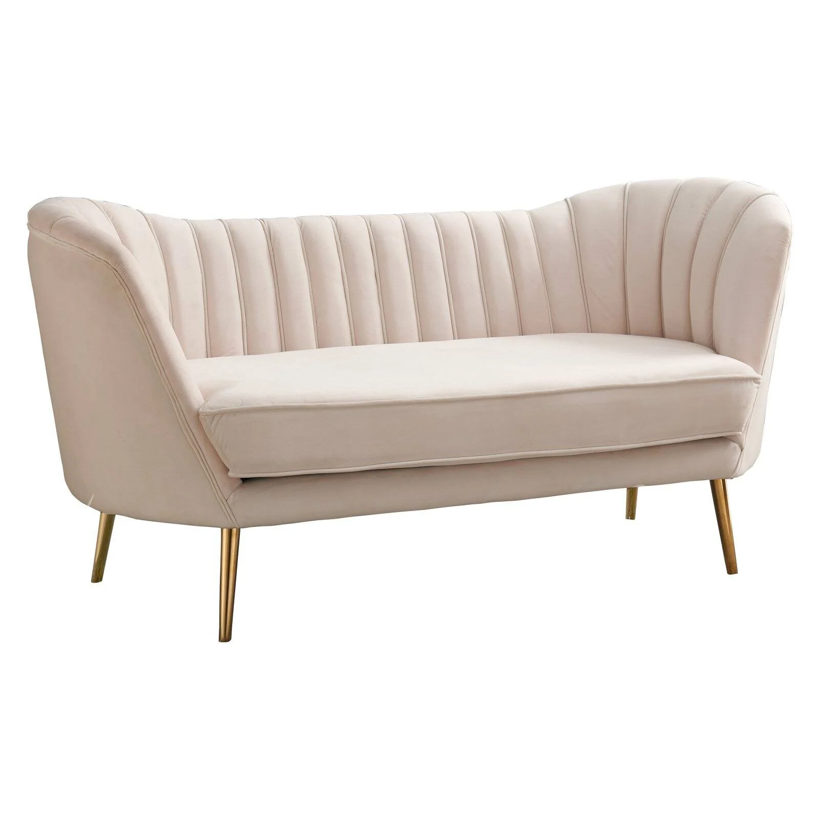 Meridian Furniture Margo Cream Velvet Loveseat