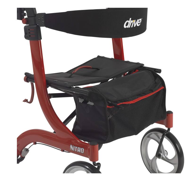 Drive Medical RTL10266 Nitro Euro Style Walker Rollator, Red