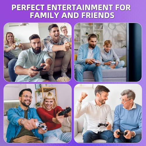 Wireless Retro Game Console, Retro Game Stick 4K HDMI Output and 2.4GHz Wireless Controller with Built-in 20000+ Games, Plug and Play Video Games for TV