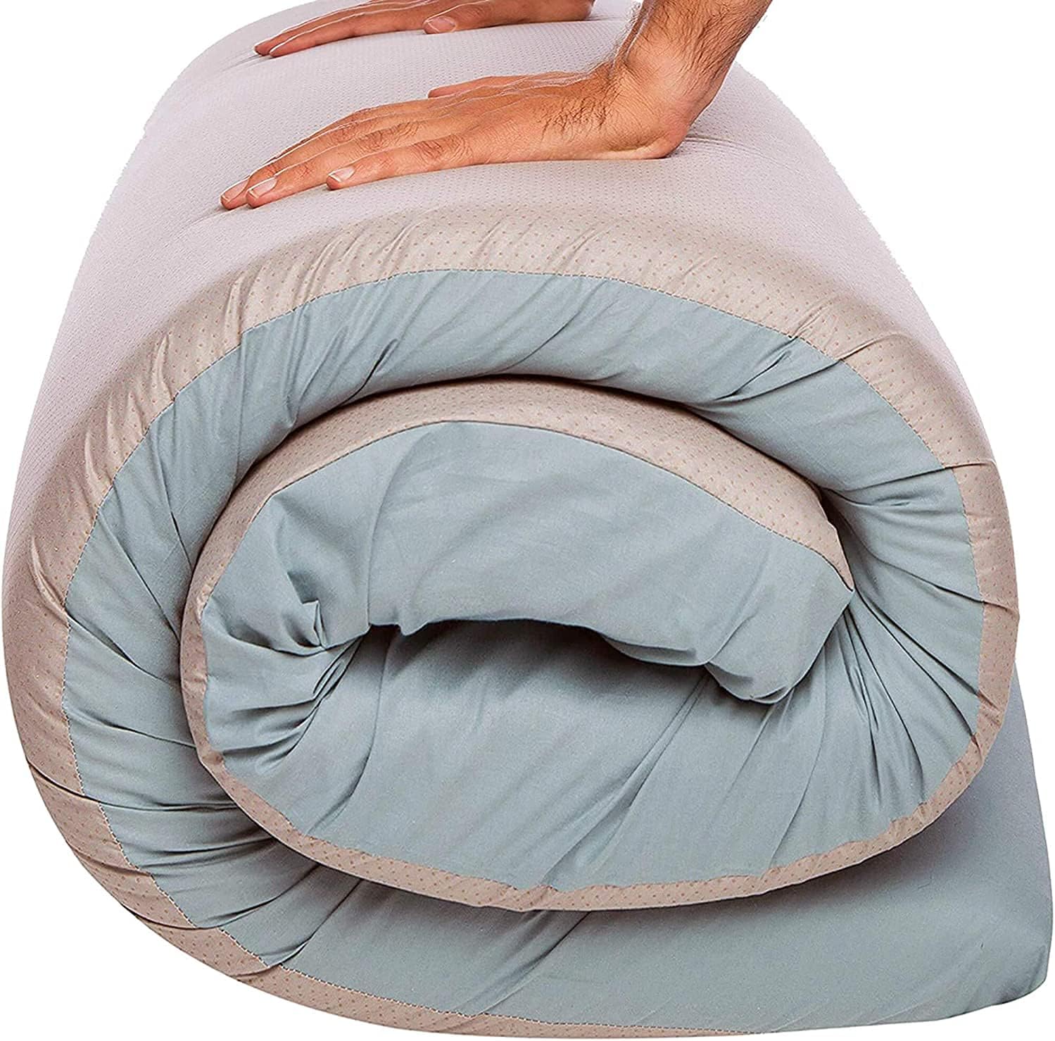 Most Comfortable Memory Foam Roll Up Mattress Twin - Waterproof Foldable Floor Mattress - Portable Foam Sleeping Pad with Travel Straps – 75”x 36”x 3” Camping Mat Pad Bed Roll