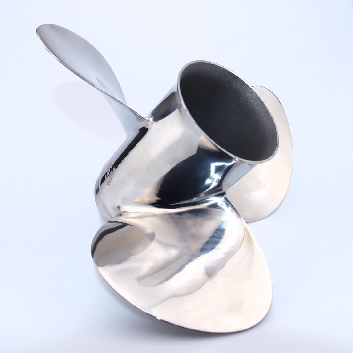 CAPTAIN Outboard Stainless Steel Propeller fit Yamaha 25-30HP, 10 Spline Tooth Board Prop, OEM RH Propellers for 20 25 F25 30 HP (9 7/8x10 1/2)