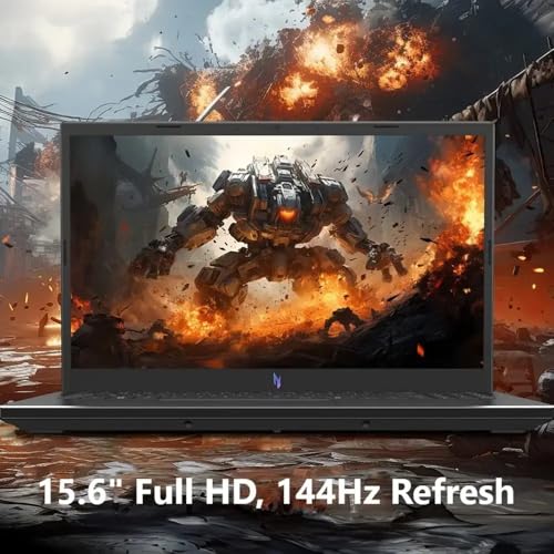 acer Nitro V Gaming Laptop, 15.6" FHD IPS Display, 144Hz, AMD Ryzen 5 7535HS, 6 Cores, GeForce RTX 4050, 16GB DDR5, 512GB SSD, Obsidian Black, Windows 11, BK, Laptop Bag, TWE Mouse Pad & Mouse