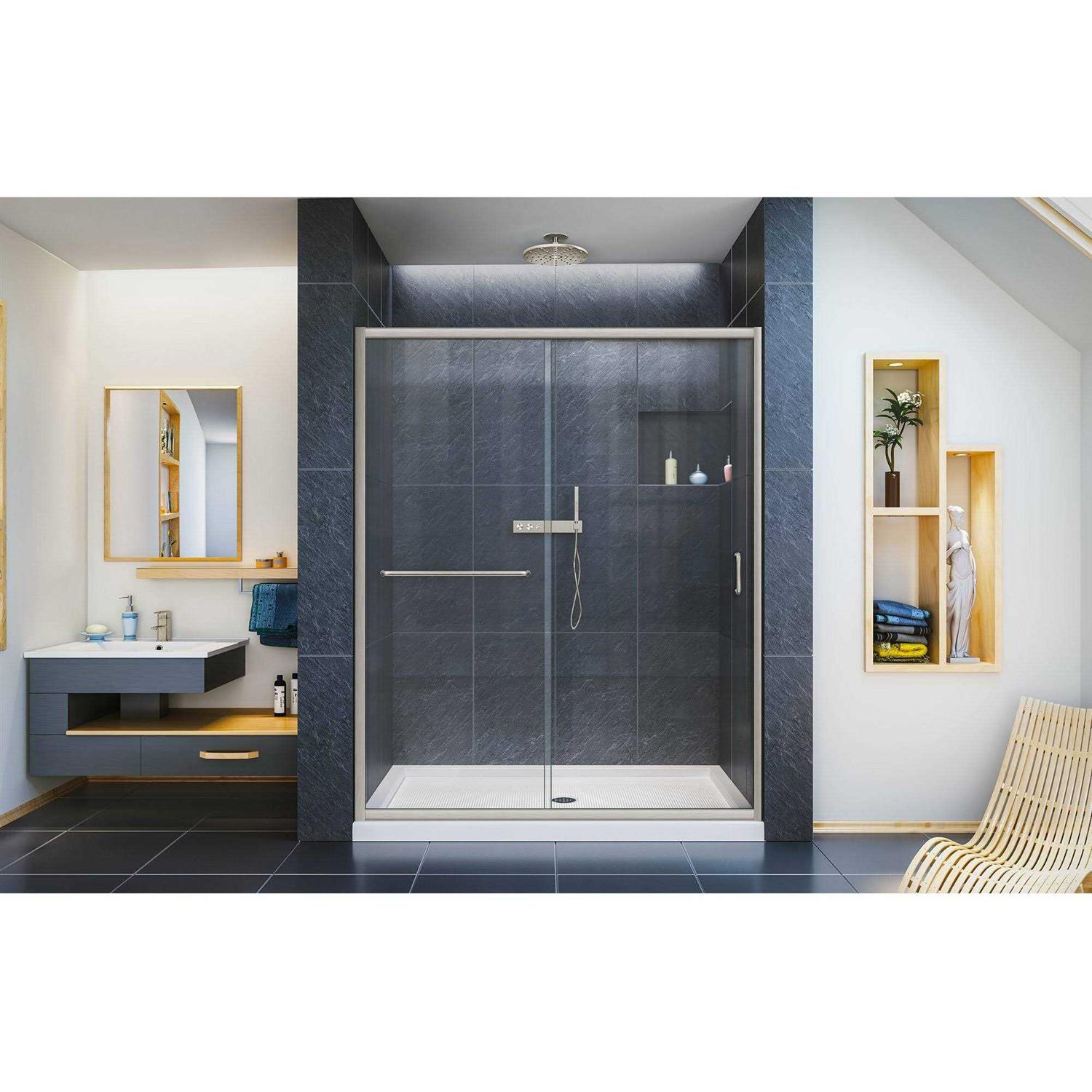 DreamLine Infinity-Z 50-54 in. W x 72 in. H Semi-Frameless Sliding Shower Door SHDR-0954720-04 - Shop Hardware Tools Online Store