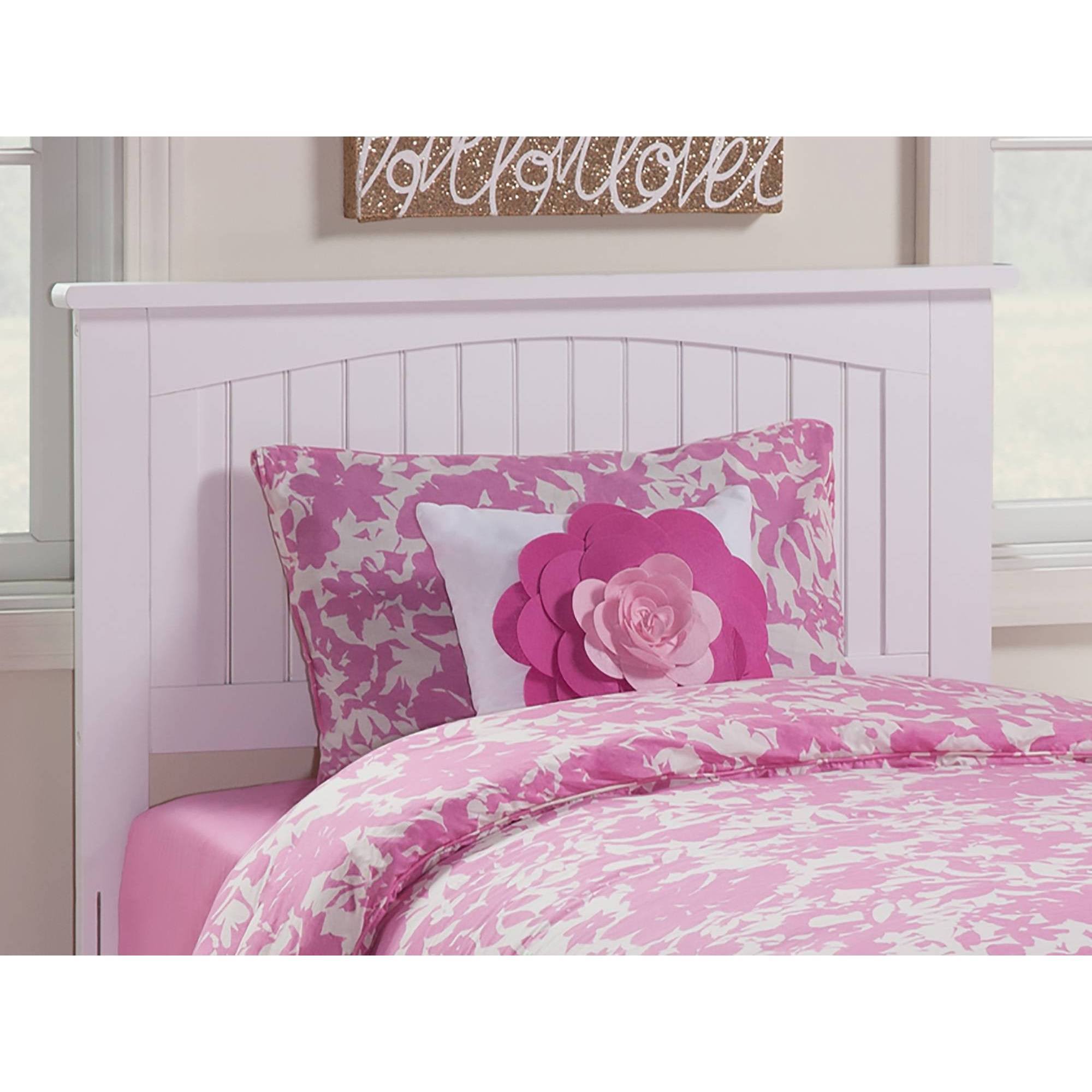 Atlantic Furniture Nantucket Panel Headboard, White, Twin