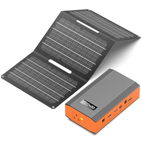 ZeroKor Portable Solar Power Bank with AC Outlet 65W 110V Portable Laptop Charger 24000mAh Battery Pack for Outdoor Tent Camping Home Office