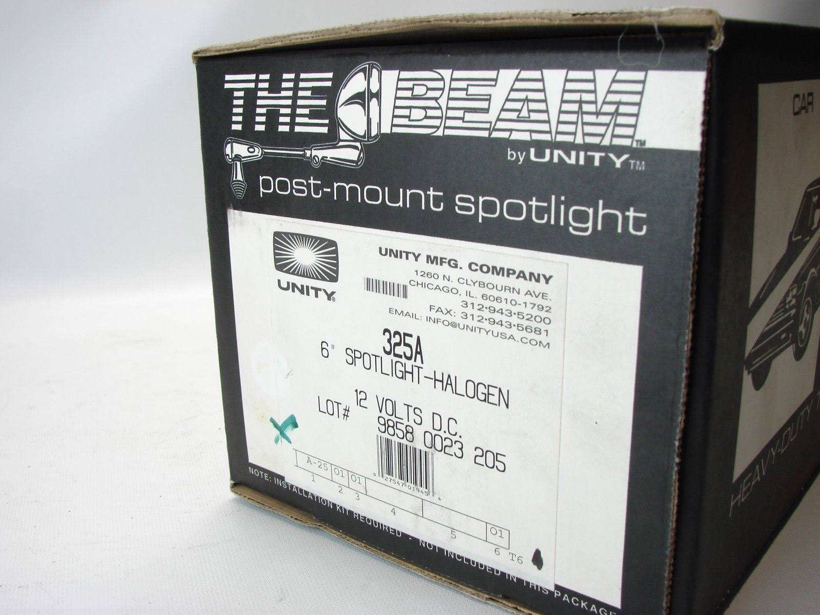 Unity 325A 6x22 Chrome Post-Mount SPOTLIGHT-HALOGEN 12VDC (B539)