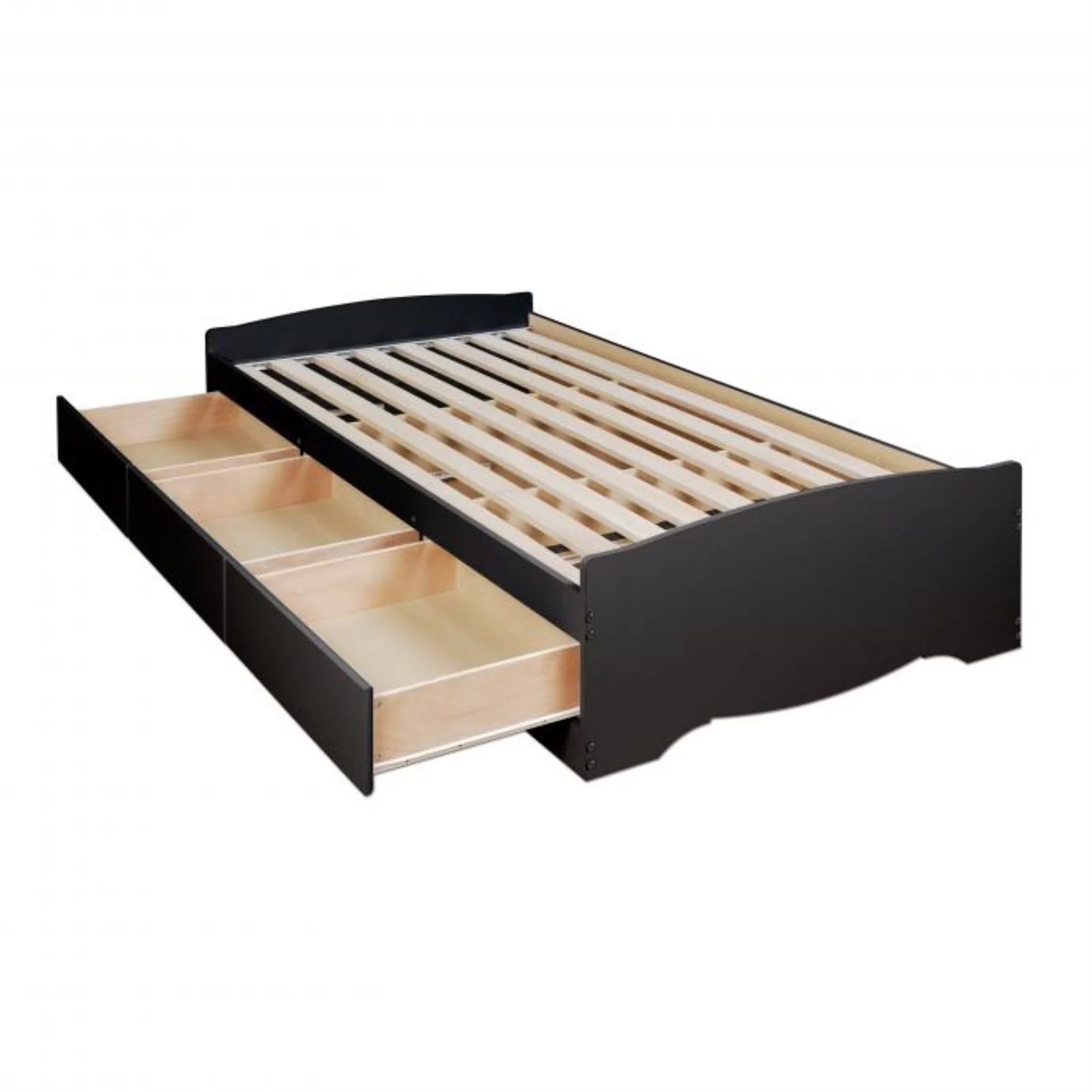 Prepac Sonoma Black Twin XL Platform Storage Bed with Drawers