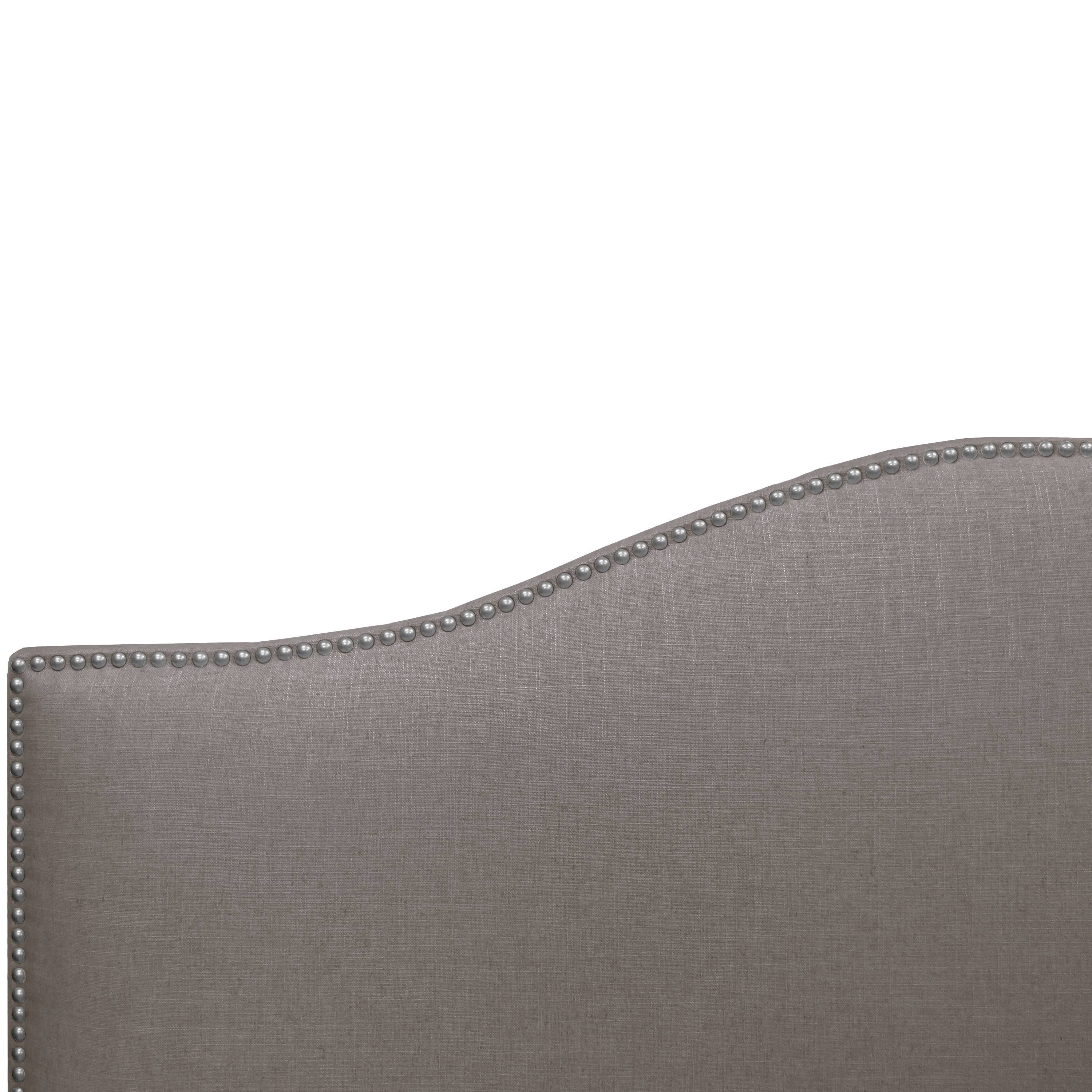 Skyline Furniture Nail Button Headboard - California King - Gray/Grey