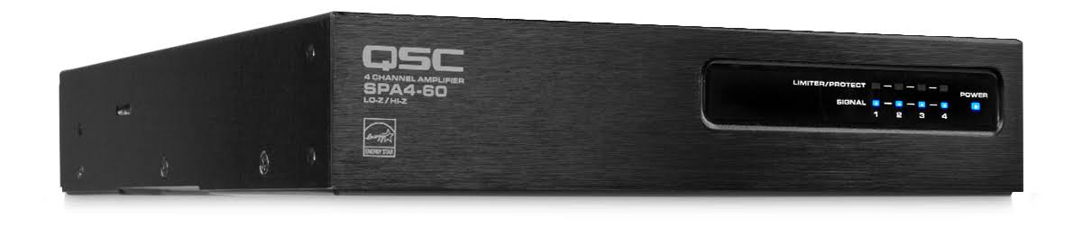 QSC QSC SPA4-60 Compact 4-Channel 60-Watt Installation Amplifier