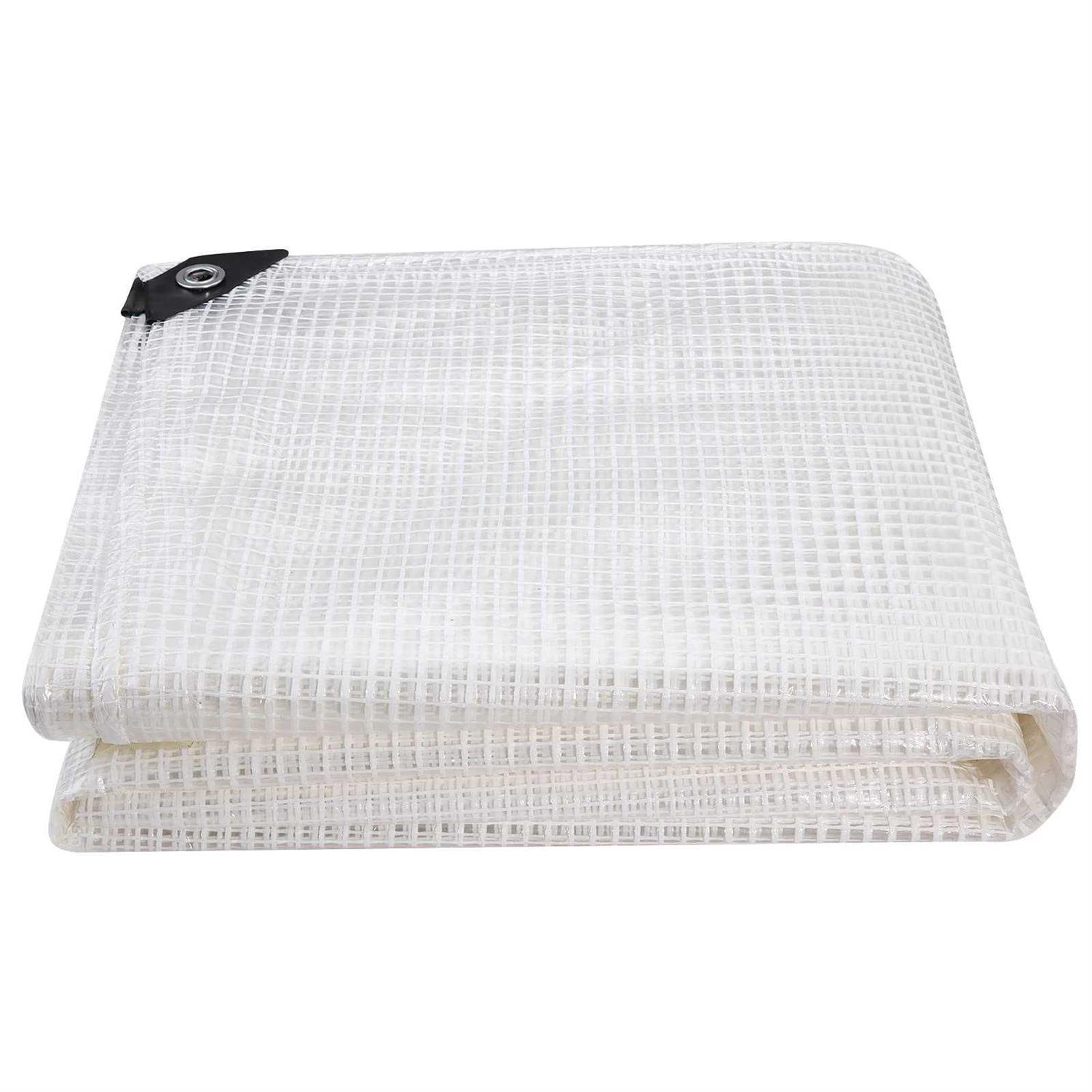 Clear Greenhouse Heavy Duty Tarp 14 Mil Clear Waterproof Cover,UV Resistant Poly Tarp with Grommets Superior Strength,for Gardening - Shop Hardware Tools Online Store