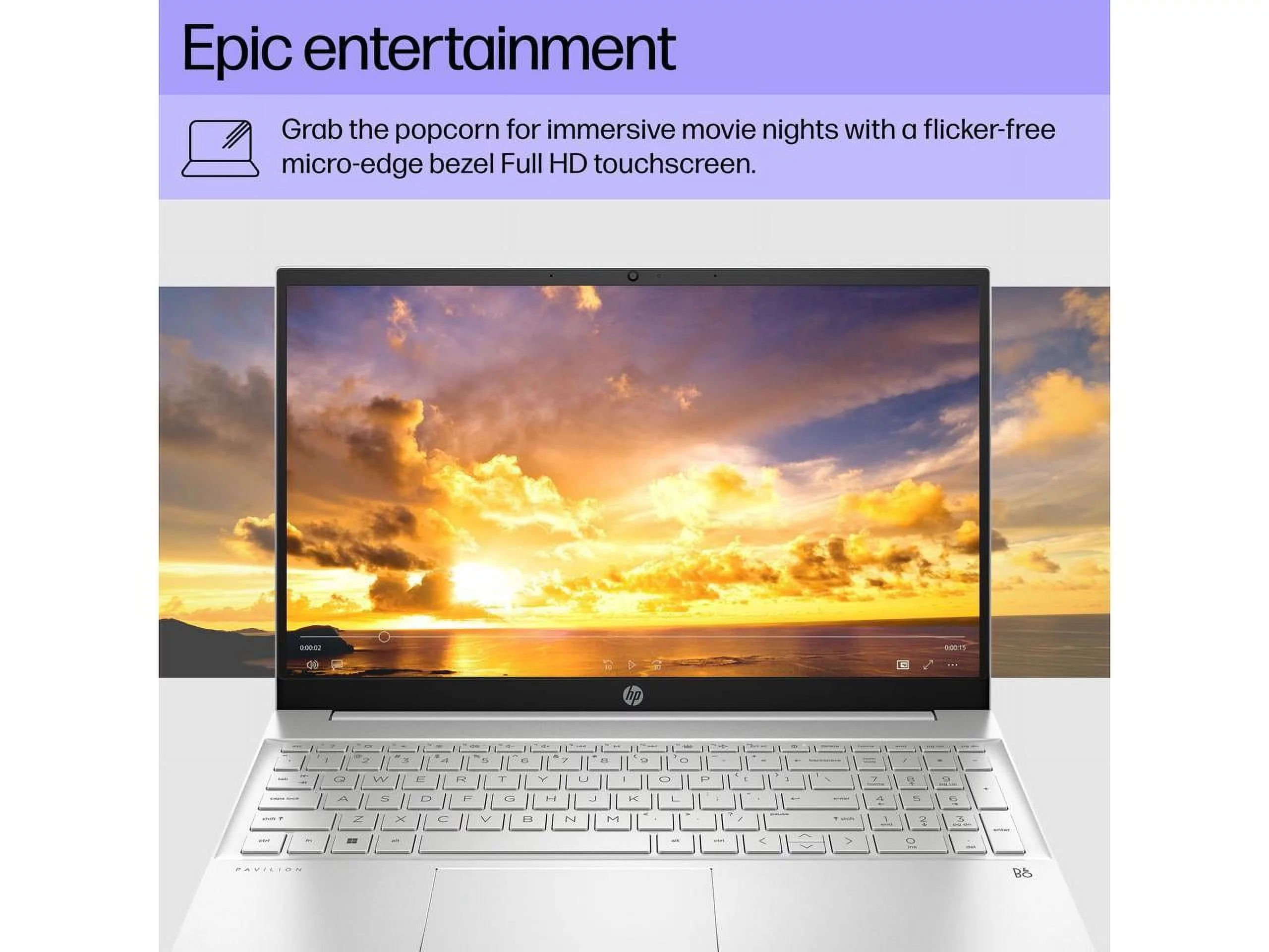 HP Pavilion Laptop Computer, 15.6" FHD IPS Touchscreen, 13th Gen Intel Core i5-1335U, 32GB RAM, 1TB SSD, Intel Iris Xe Graphic, Backlit Keyboard, Wi-Fi 6, Numeric Keypad, Bluetooth, Windows 11 Home