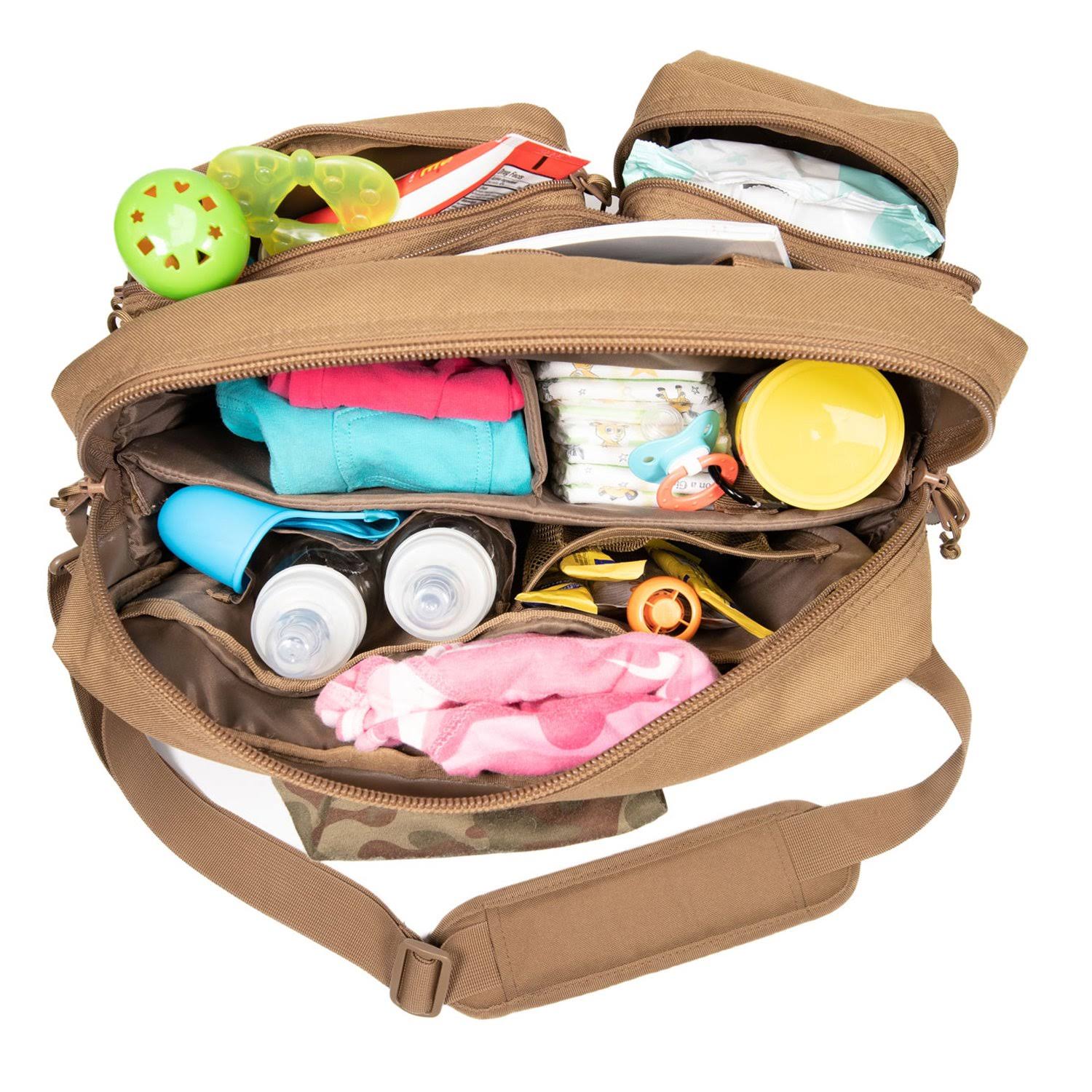 Tactical Baby Gear Deuce 2.0 Diaper Bag + Changing Mat in Coyote Brown