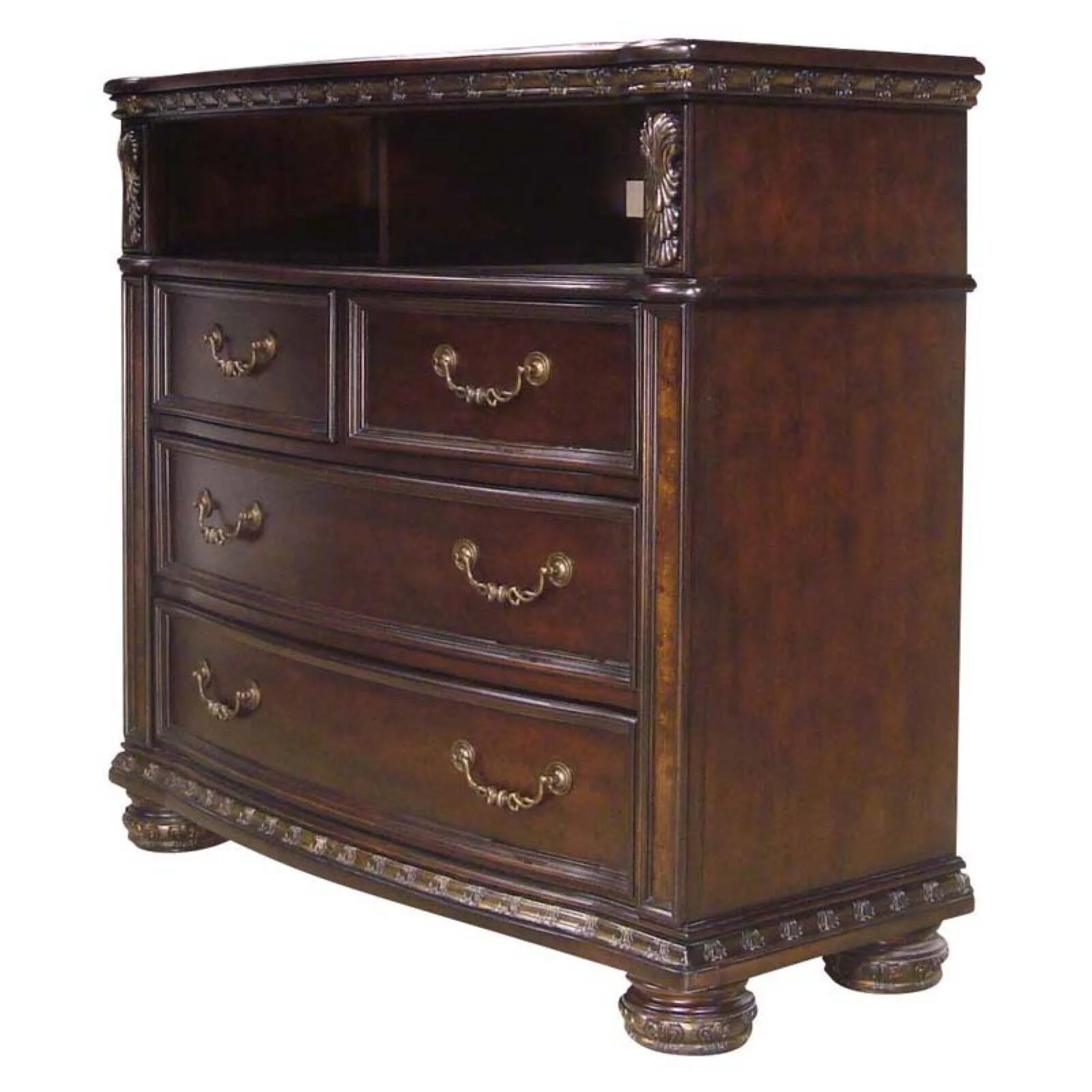 Steve Silver Monte Carlo Rich Cocoa Chocolate Media Wood Chest