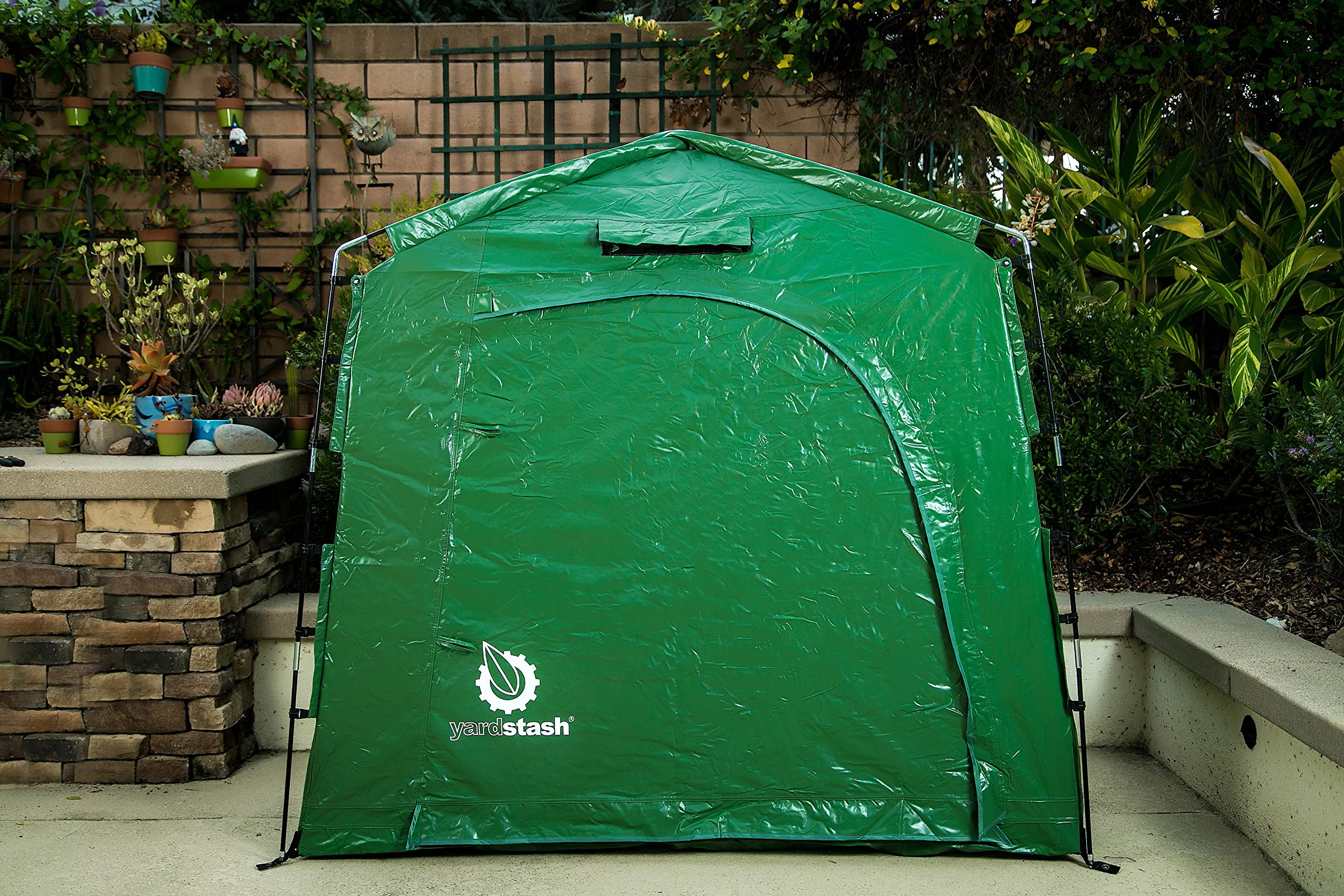The YardStash IV: Heavy Duty, Space Saving Outdoor Storage Shed Tent - 74" Wide x 32" Deep x 68" High