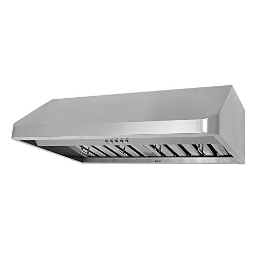 KOBE Range Hoods Brillia Under Cabinet Range Hood 680 CFM Stainless Steel with LED Lights