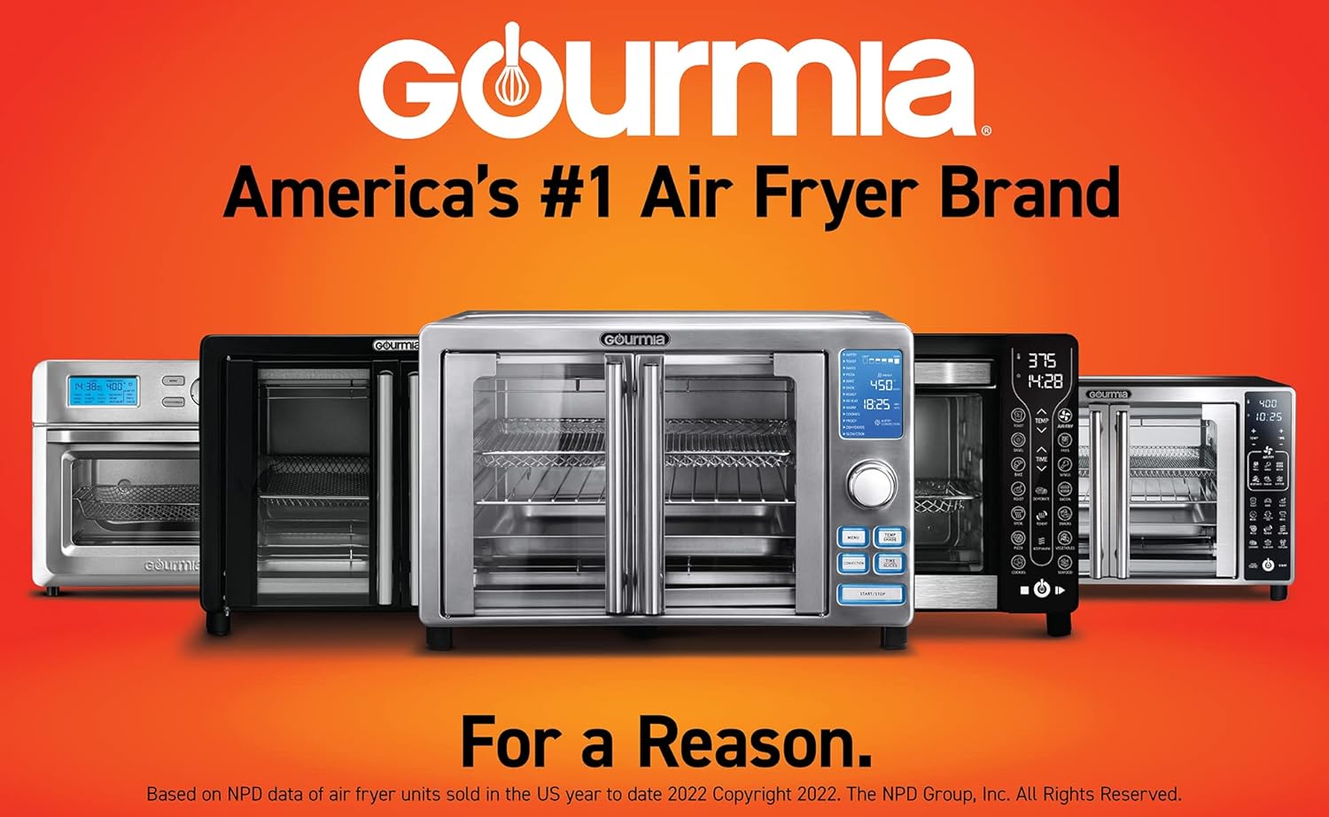 Gourmia GTF7520 Toast Oven Air Fryer