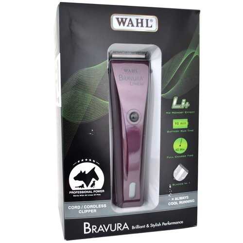 Wahl Bravura Lithium Ion Cordless Dog &amp; Cat Clipper Kit, Purple - Pet Supplies online store