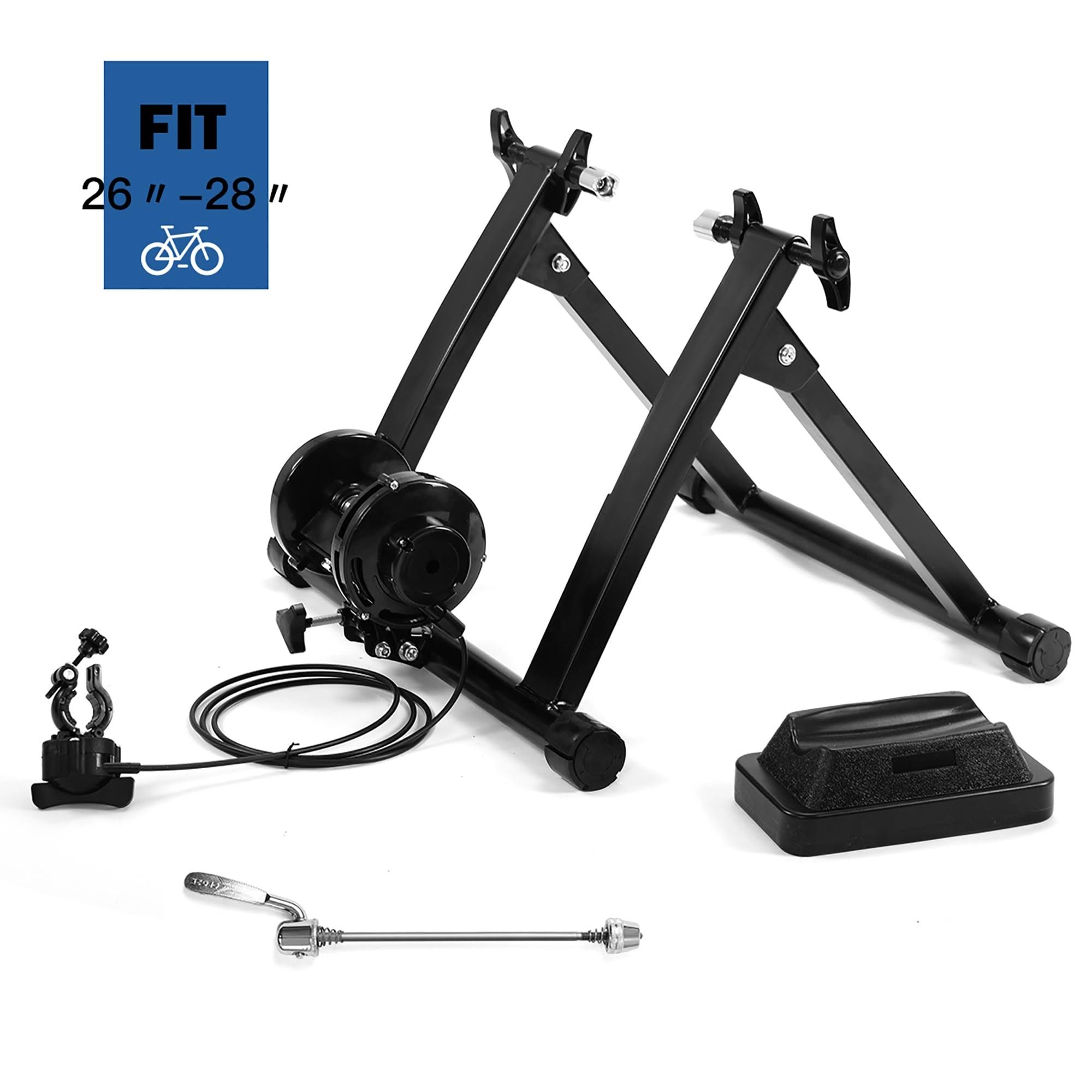 Costway Magnetic Indoor Bicycle Bike Trainer Exercise Stand 8 Levels - Black