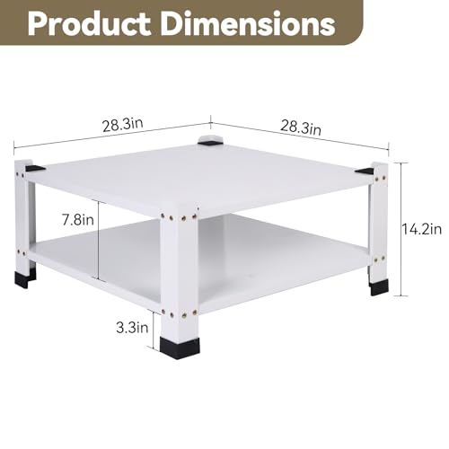 Olasme Laundry Pedestal 28" Wide Upgraded Washer and Dryer Stand Pedestals, Universal Fit 700lbs Capacity, Metal Washing Machine Dryer Base Platform, 14" Height