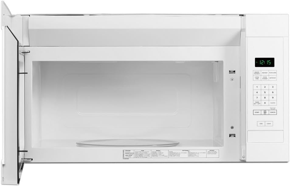 Amana AMV2307PFW 1.6CF Over The Range Microwave Oven 1000 Watts White