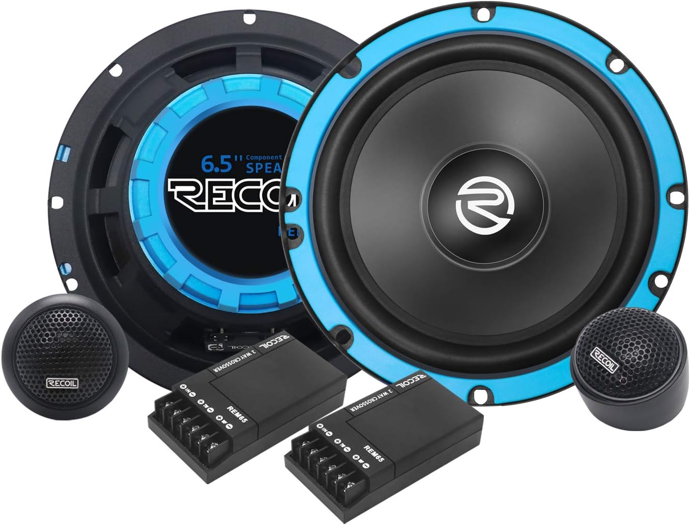 RECOIL REM65 Echo Series 6.5-Inch Car Audio Component Speaker System Pack of 2