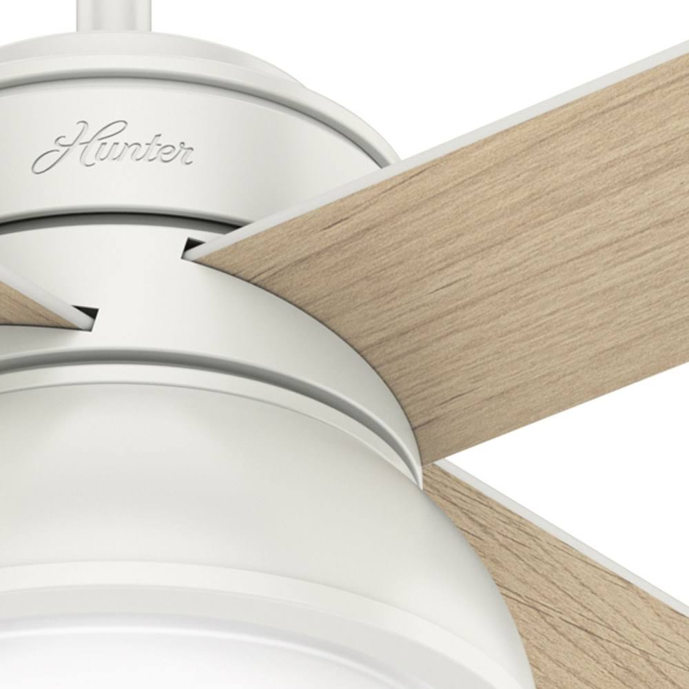 Hunter 54153 52 in. Loki Ceiling Fan with Light (Polished Nickel)