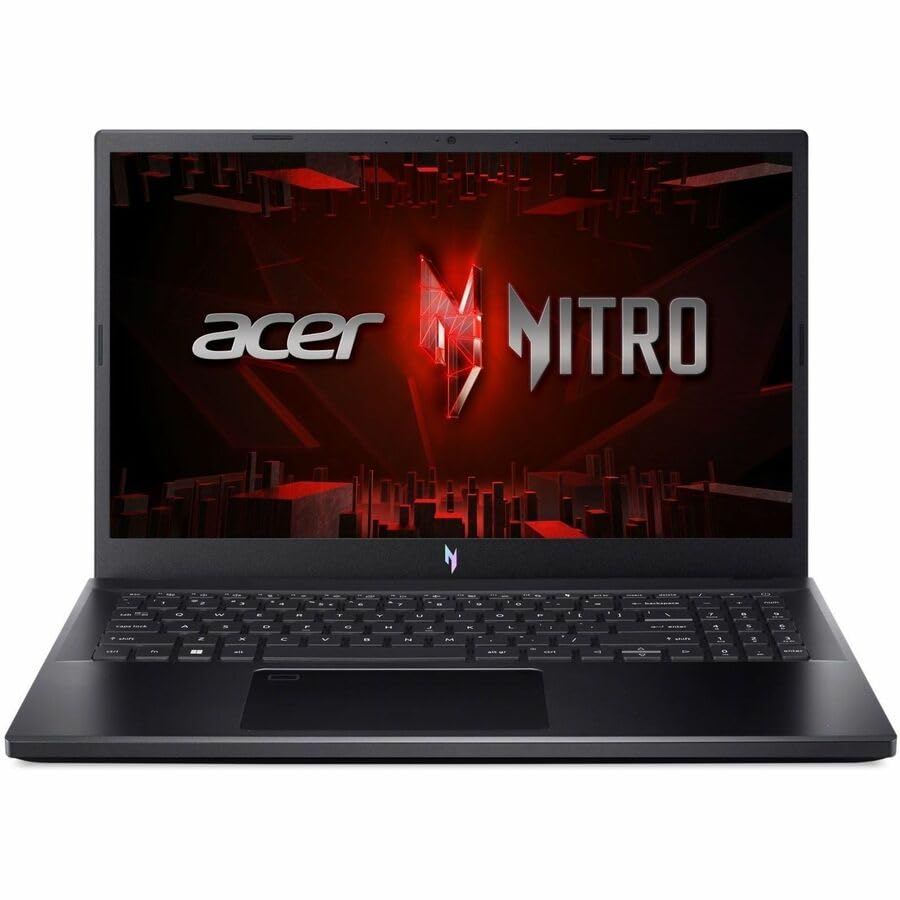 acer Nitro V Gaming Laptop, 15.6" FHD IPS Display, 144Hz, AMD Ryzen 5 7535HS, 6 Cores, GeForce RTX 4050, 16GB DDR5, 512GB SSD, Obsidian Black, Windows 11, BK, Laptop Bag, TWE Mouse Pad & Mouse