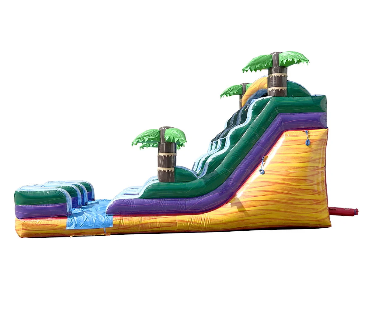TentandTable Commercial Inflatable Water Slide, Rainbow Double Lane with Blower, 13'