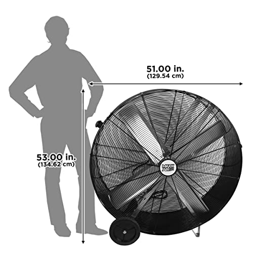 Maxx Air 42" High Velocity Industrial Belt Drive Barrel Fan. Damage and Dent Resistant.