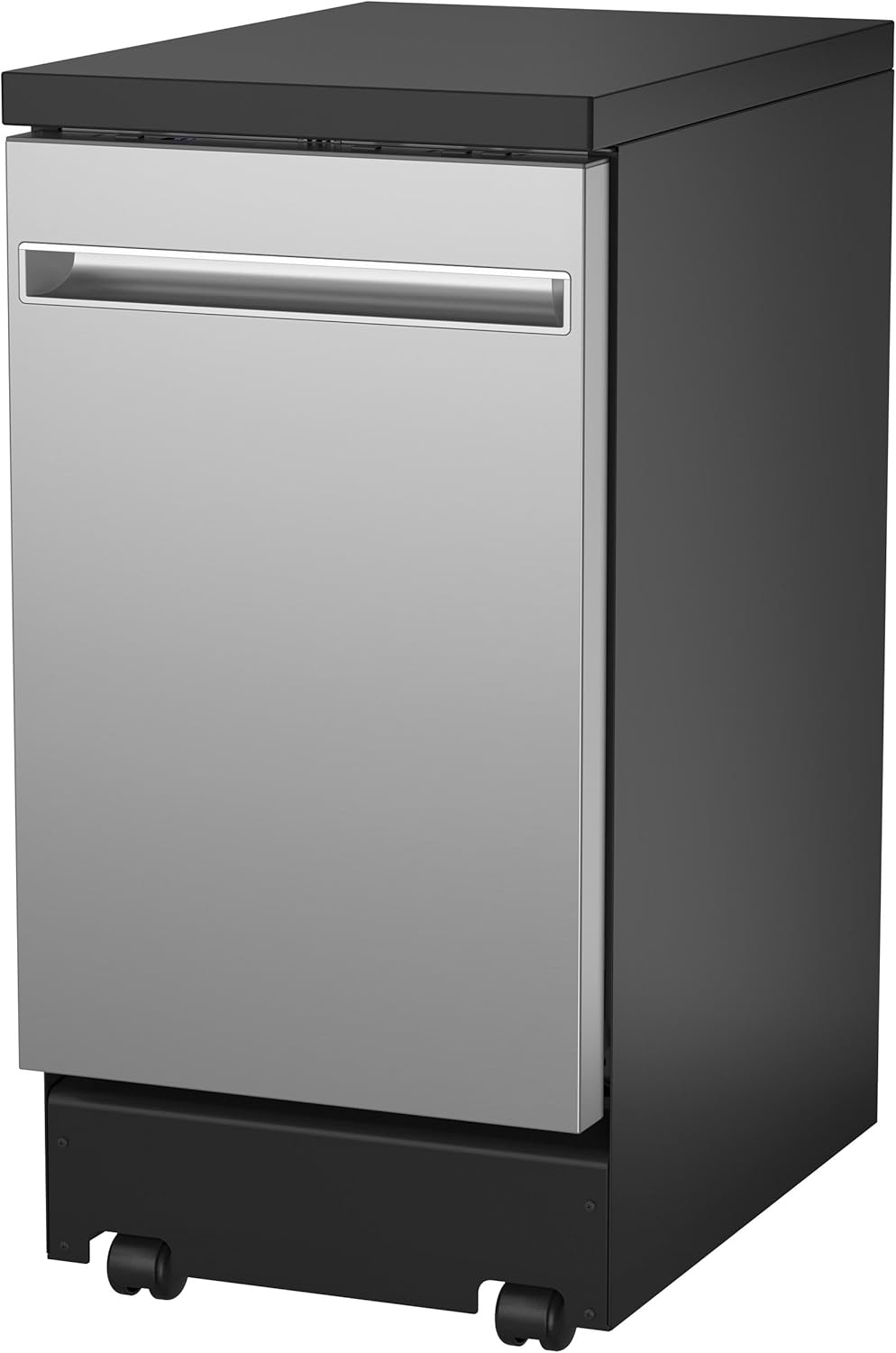 GE GPT145SSLSS 18" Energy Star Portable Dishwasher with 8 Place Settings Autosense Cycle Pocket Handle and 53 dBA in Stainless Steel