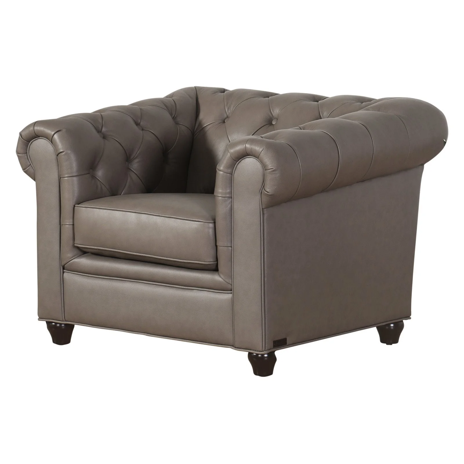 Abbyson Royale Leather Chesterfield Armchair
