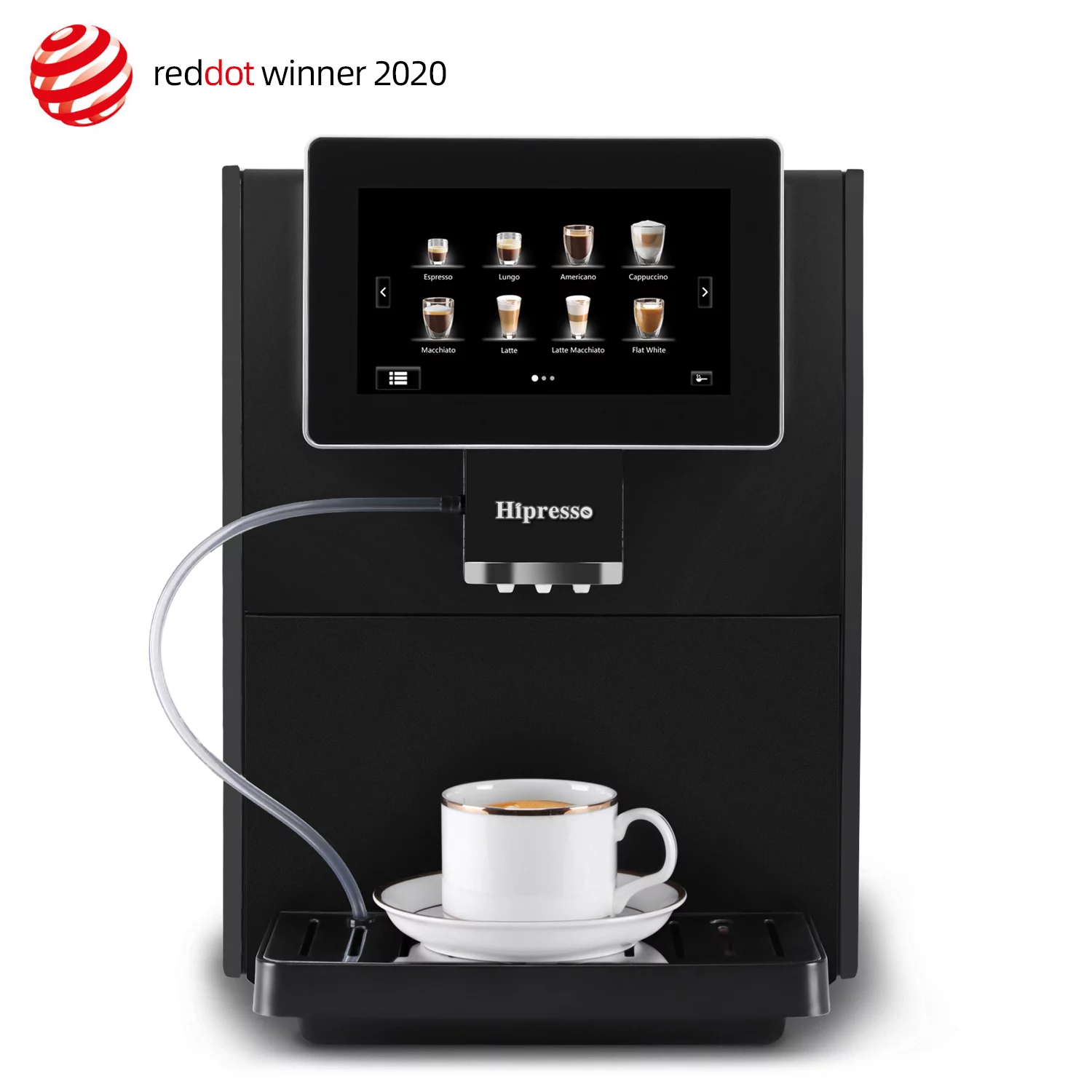Hipresso Programmable Super-automatic Espresso Coffee Machine with Large 7 inches HD TFT Display