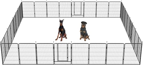 FXW Instant Dog Playpen, Portable Pet Fence for Outdoor, RV Trips, and Camping, 40inch, 16 Panels for Medium and Large Dogs│Patented