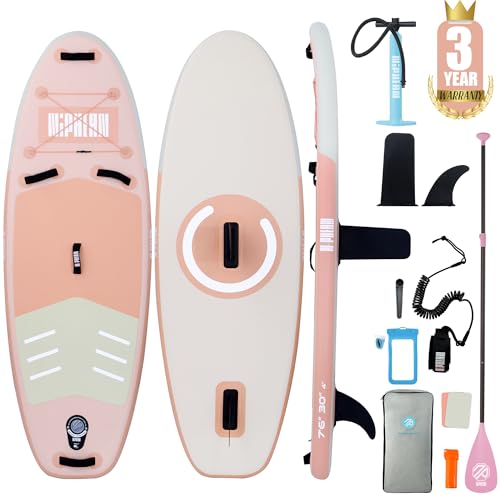 Niphean Inflatable Stand Up Paddle Board with SUP Accessories, Anti-Slip EVA Deck, 10’6’’ Inflatable Paddle Boards for Adults & Youth of All Skill Levels
