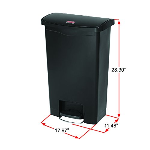 Rubbermaid Commercial Products Slim Jim Step-On Plastic Trash/Garbage Cans