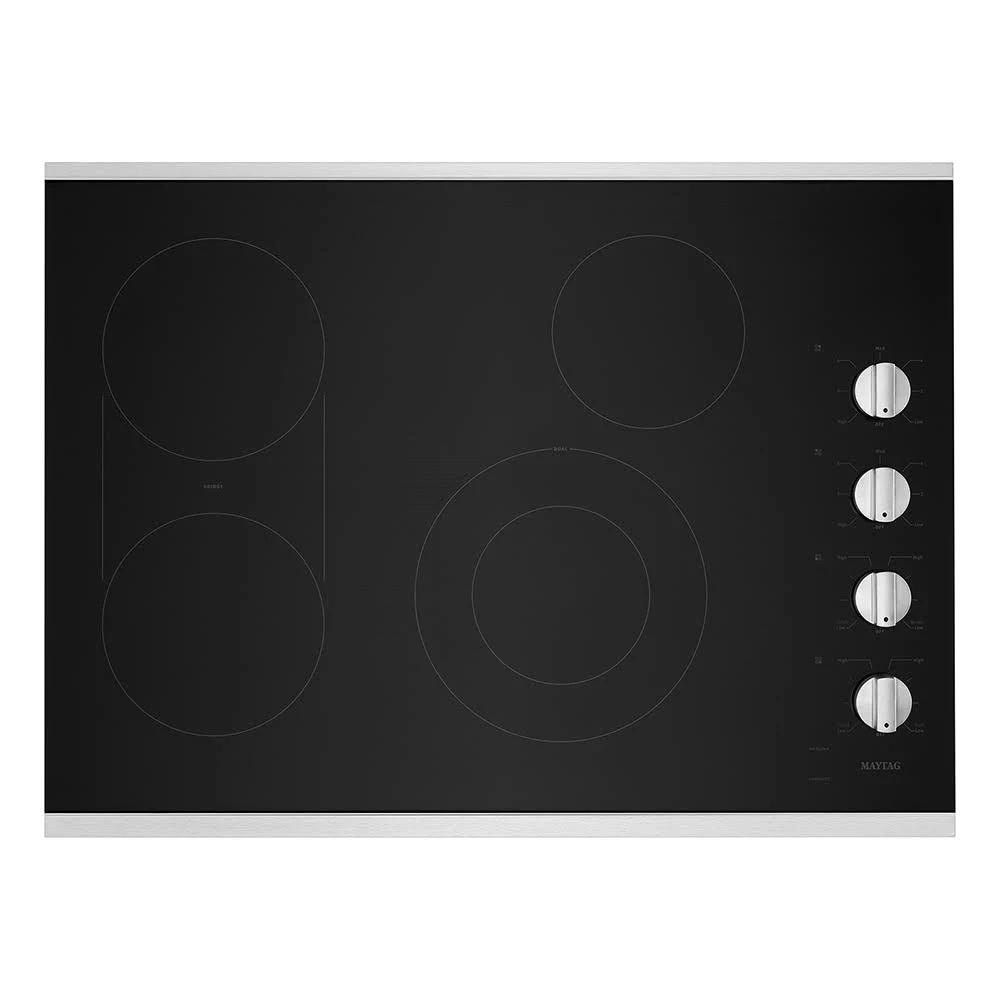 Maytag MEC8830HS 30-Inch Electric Cooktop with Reversible Grill and Griddle Stainless Steel