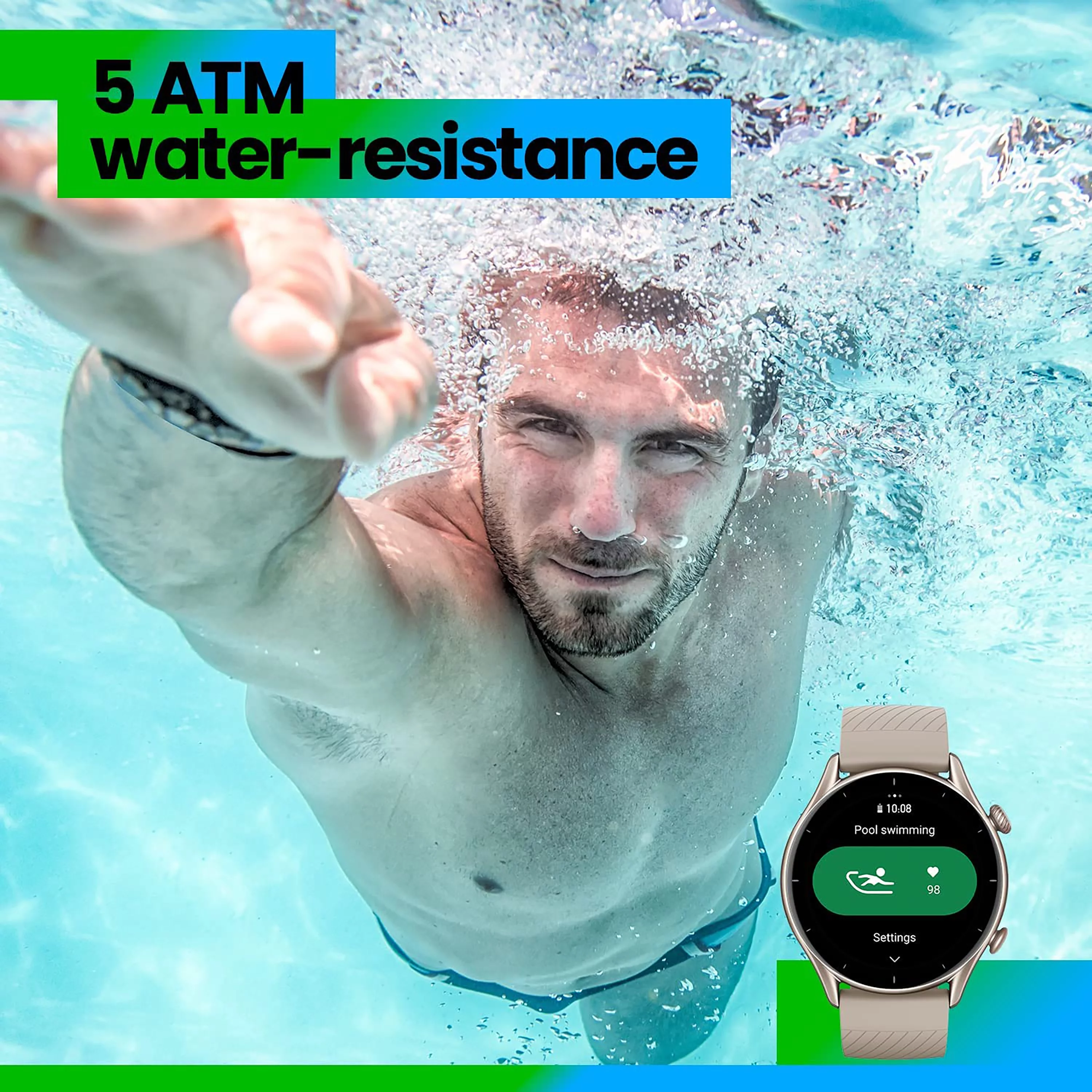 Amazfit GTR 3 Smart Watch: Android & iOS - GPS Fitness Tracker with 150 Sports Modes - 21-Day Battery Life - 1.39” AMOLED Display - Blood Oxygen Heart Rate Tracking - Waterproof, Thunder Black