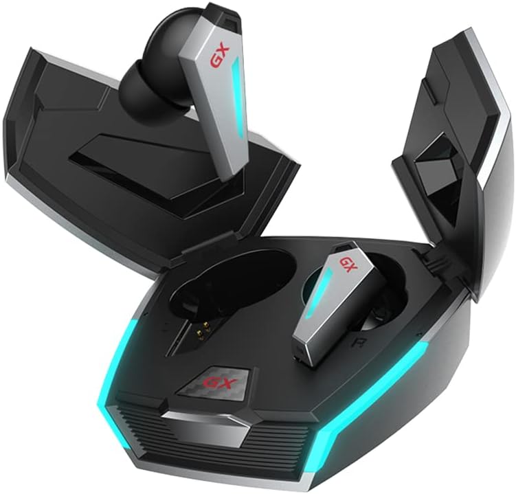 HECATE by Edifier GX07 Wireless Gaming Earbuds, Bluetooth Gaming Earbuds Active Noise Cancellation, 60ms Ultra Low Latency, Noise Cancelling Mic, Gaming/Music Mode, App Control - Grey