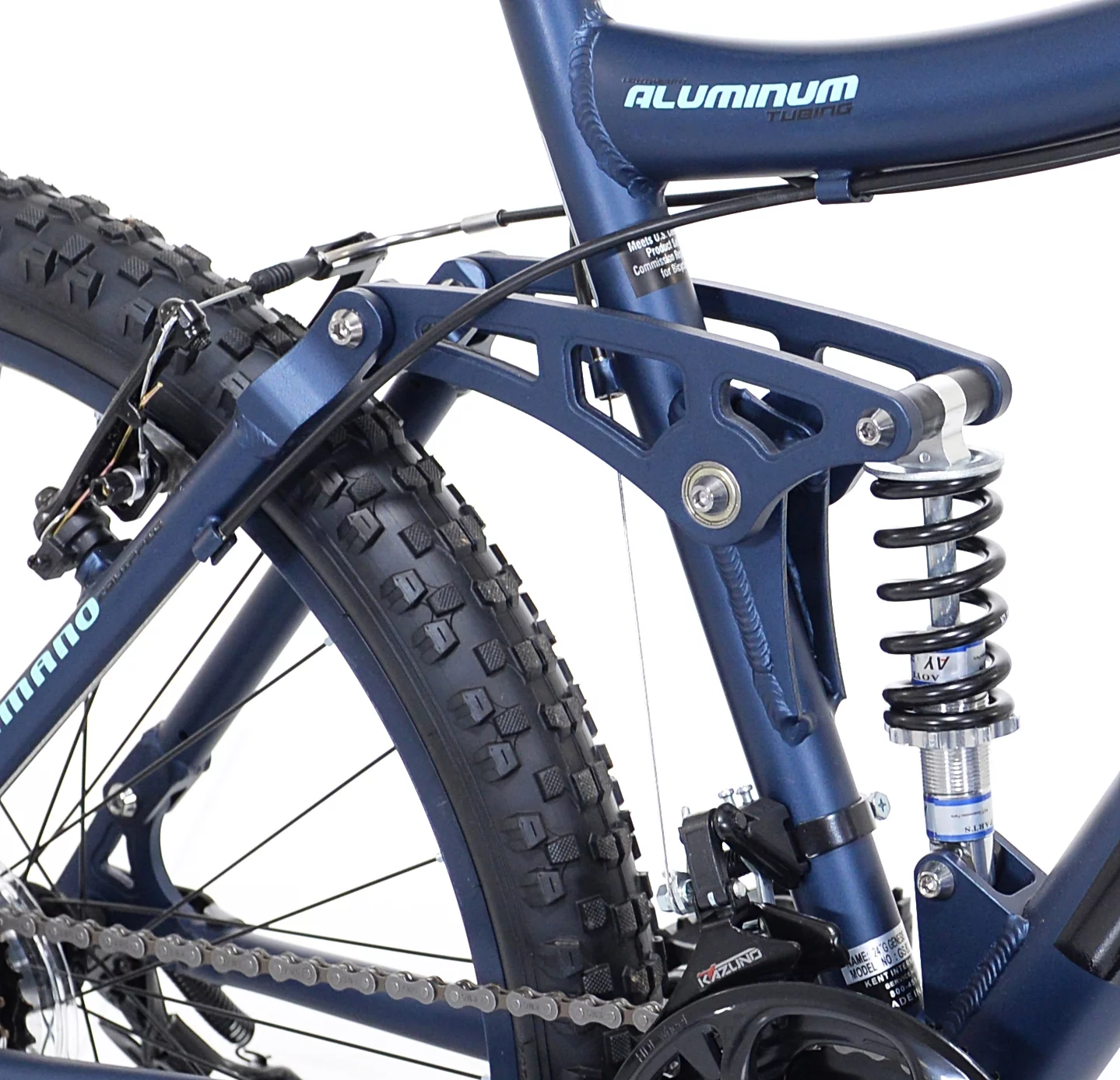Genesis 24" Bella Vista Girl's Full Suspension Tween/Teen Mountain Bike, Blue